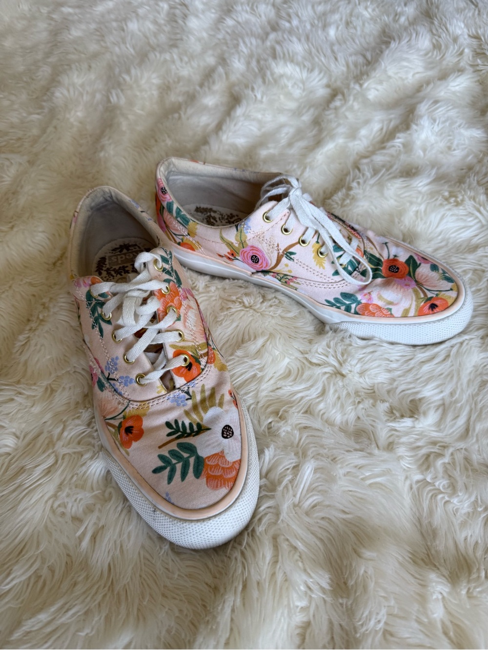 Keds x Rifle & Paper Co. Floral Canvas Sneakers in Peachy Pink - discontinued!